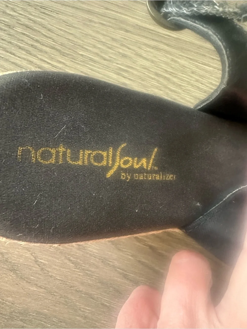 Naturalizer Black Espadrille Wedge Sandals Size 8 + Straw Sun Hat